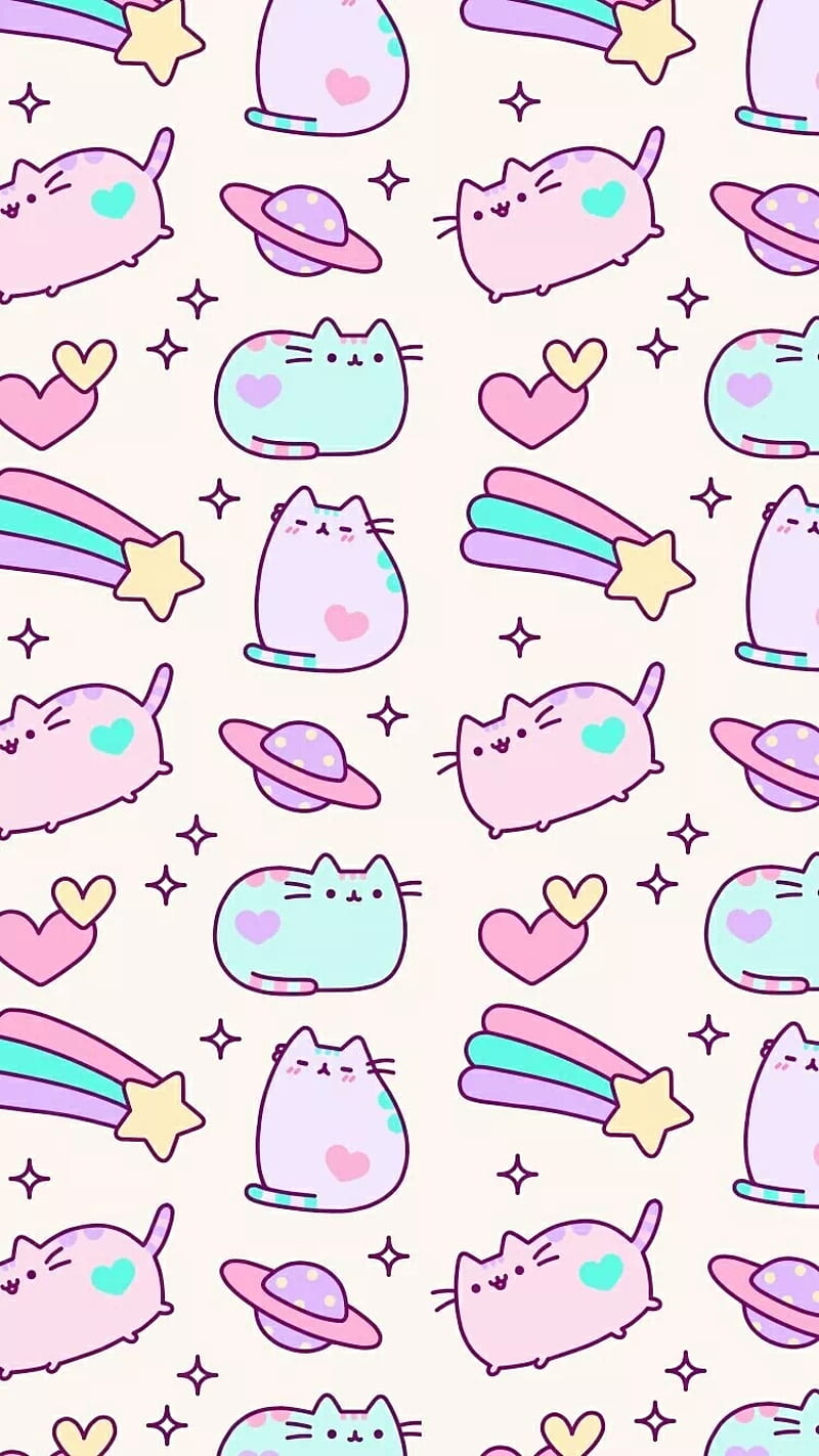 Cats N Rainbows, cute, HD phone wallpaper
