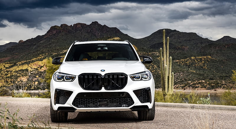 2020 BMW X5 M Competition (Color: Mineral White; US-Spec) - Front , car, HD wallpaper