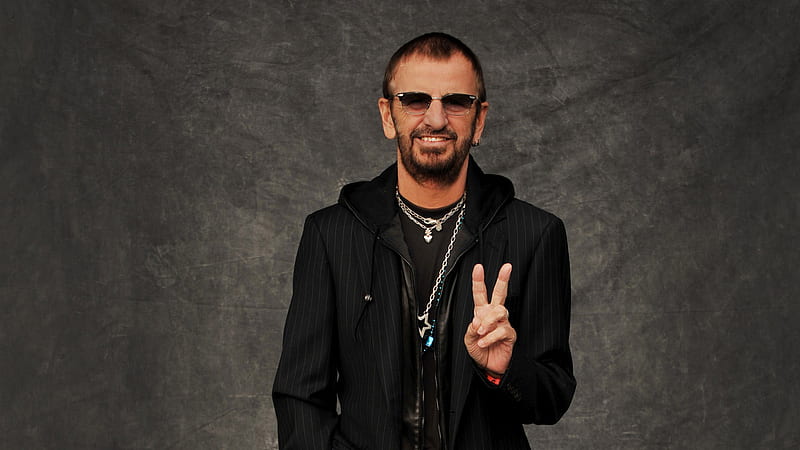 Ringo Starr Is Wearing Black Dress In Black Background Ringo Starr, HD wallpaper
