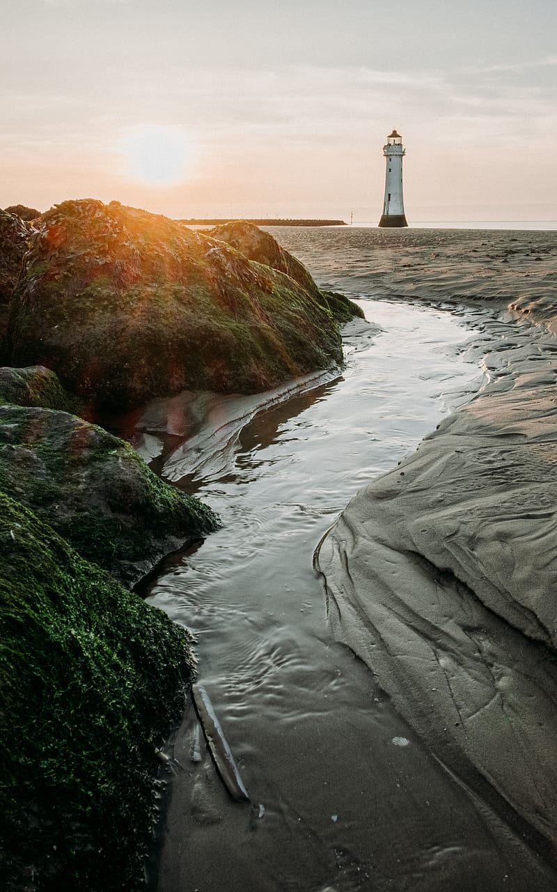 landscape of white lighthouse, HD phone wallpaper
