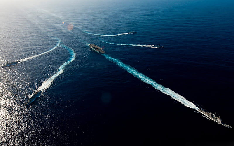 U.S. Navy, oceans, boats, water, military, nature, bonito, blue, navy, HD wallpaper