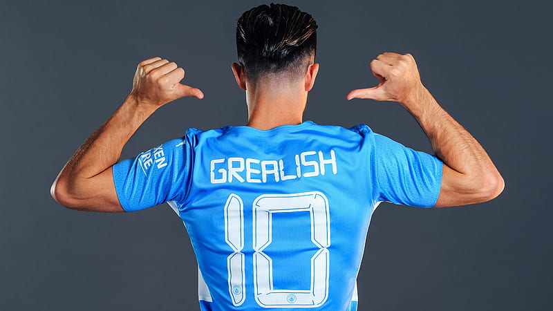 Backside Of Jack Grealish Is Wearing Blue Sports Dress Manchester United F.C, HD wallpaper