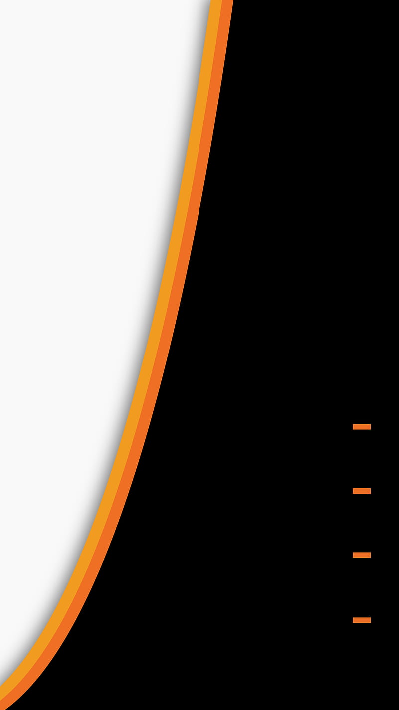 Black& orange Abstract, black, desenho, gaming, modern, premium, simple, white, HD phone wallpaper