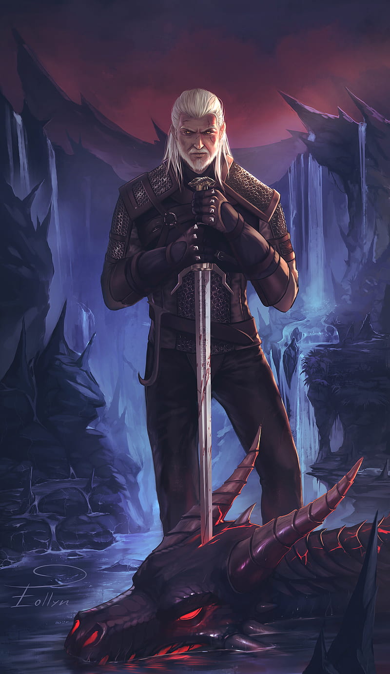 Geralt of Rivia, The Witcher, The Witcher 3, HD phone wallpaper