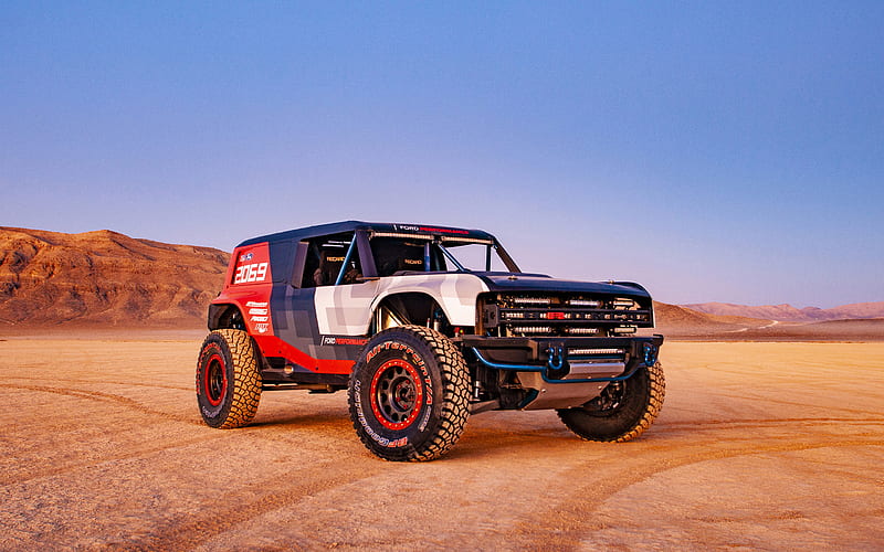 Ford Bronco R Concept, 2019, racing SUV, front view, tuning Bronco R Concept, electric SUV, Ford, HD wallpaper