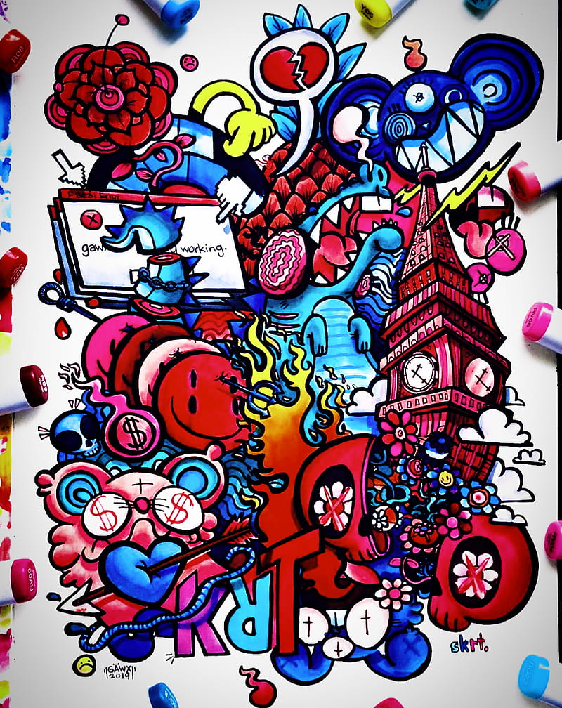 Gawx Art, doodle, HD phone wallpaper | Peakpx