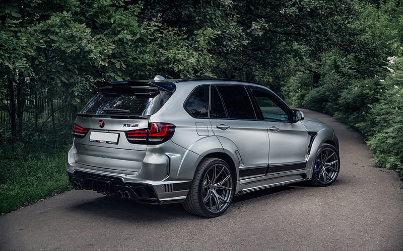 BMW X5, 2018, a luxury silver SUV, tuning X5, German cars, BMW, HD wallpaper