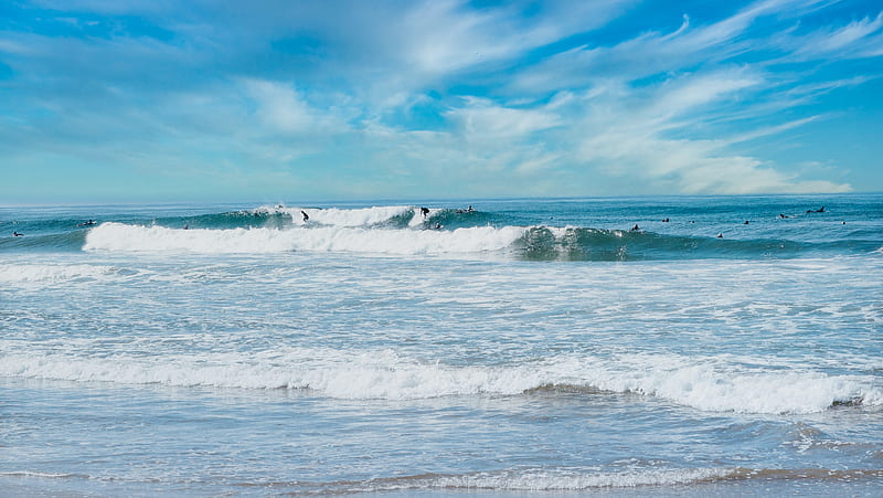 Big Blue Wave, Firefox theme, beach, ocean, surf, nature, blue, wave, sea,  HD wallpaper