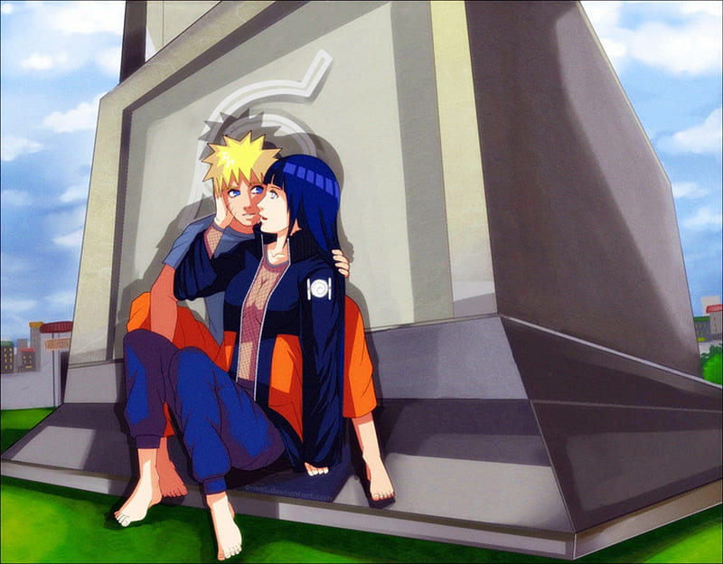 naruto and hinata, hinata, naruto, naruhina, love, HD wallpaper