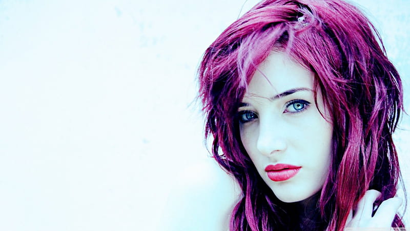 Purple Hair Beauty Pinklips Purple Makeup Hd Wallpaper Peakpx