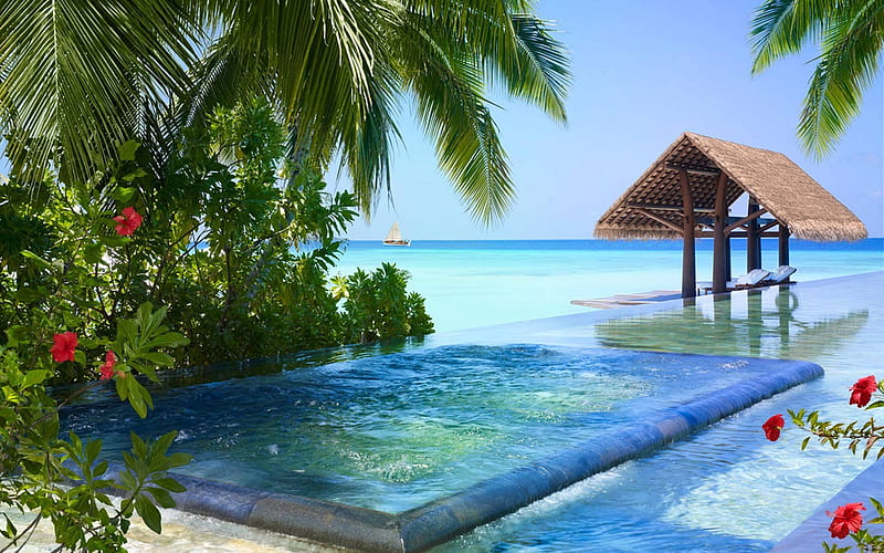 Beautiful Beach Place In Maldives, HD wallpaper | Peakpx