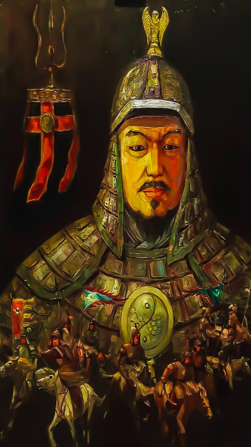 Chingis Khaan, cengiz han, genghis khan, hero, khan, king, mongol, mongolian, warrior, HD phone wallpaper