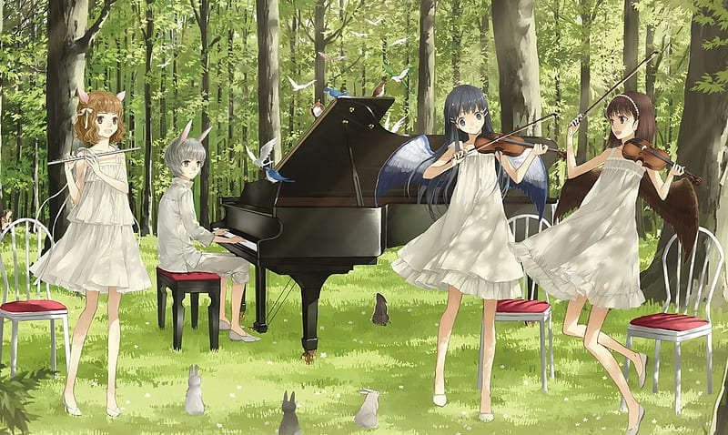 Anime, Original, Girl, Pianist, Piano, Uniform, HD wallpaper | Peakpx