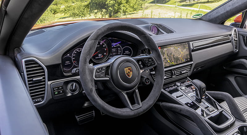 2021 Porsche Cayenne GTS Coupe (Color: Lava Orange) - Interior , car, HD wallpaper