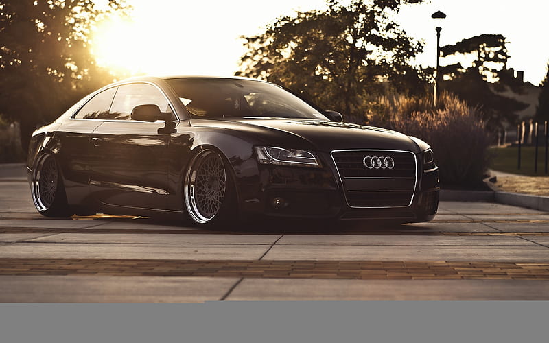 Download wallpapers Audi A5, tuning, stance, blue a5, rain, german cars,  Audi for desktop free. Pictures for desktop free