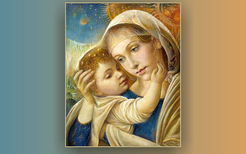 Mother Mary and Jesus, Virgin, Mary, Child, Jesus, HD wallpaper