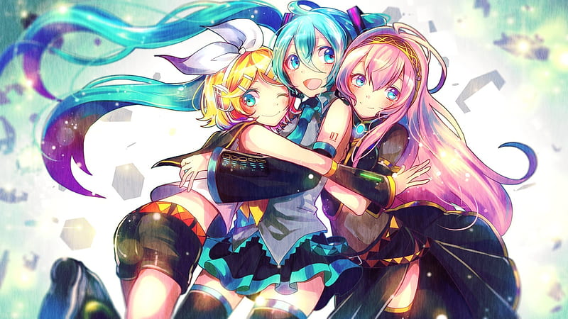 The Vocaloid Trio Vocaloid Kagamine Ren Hatsune Miku Megurine Luk