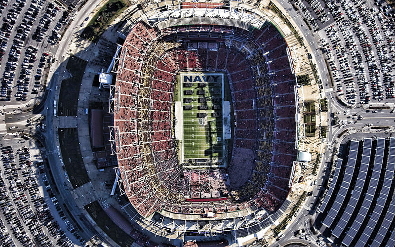 Lincoln Financial Field, American football stadium, Army-Navy Game stadium, american football, aero view, top view, USA, Philadelphia, Pennsylvania, HD wallpaper