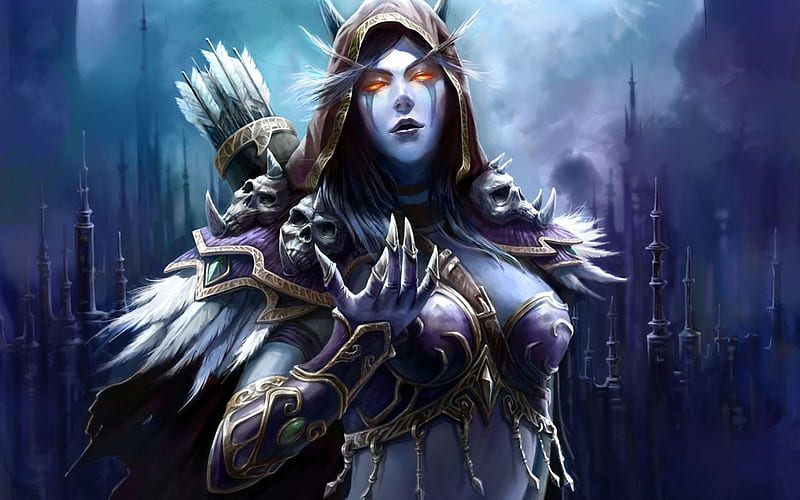 World of Warcraft, female, girl, arrows, HD wallpaper