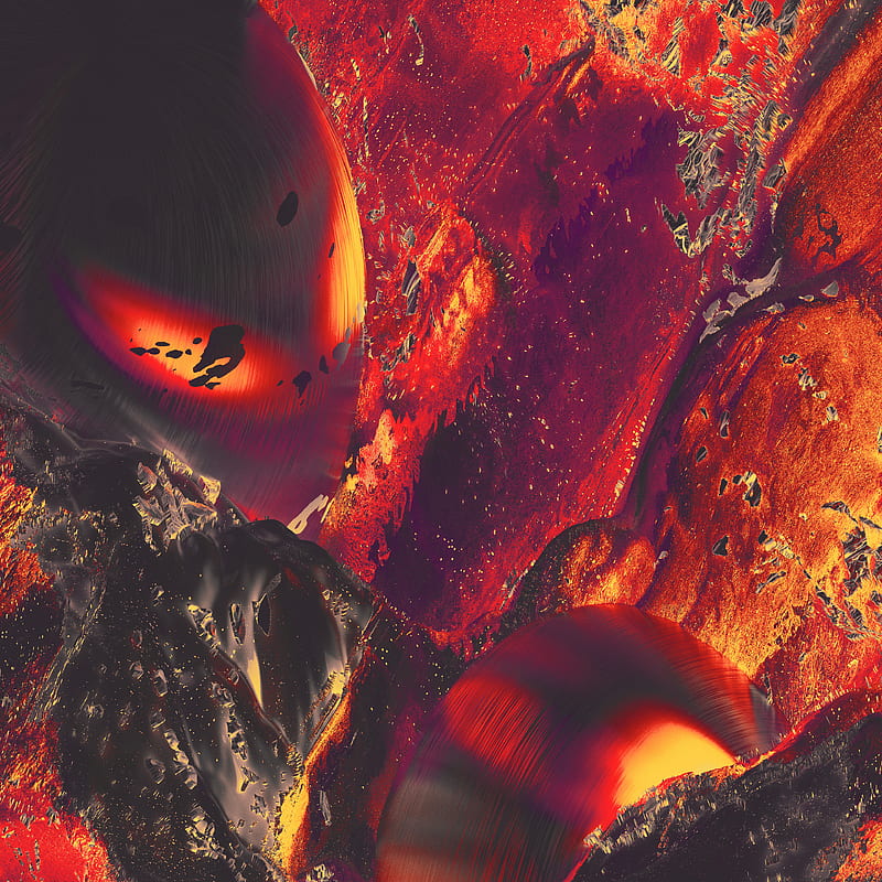 abstract, lava, shapes, texture, red, HD phone wallpaper
