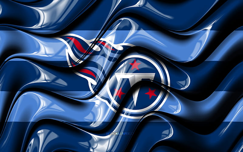 Tennessee Titans flag blue 3D waves, NFL, american football team, Tennessee Titans logo, american football, Tennessee Titans, HD wallpaper