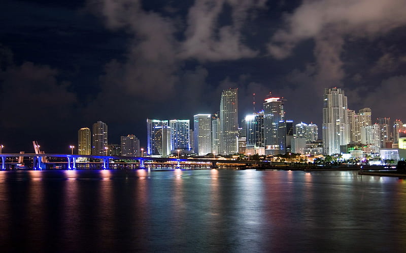 Miami Skyline & Background Beautiful Best Available For Miami Skyline, Downtown Miami, HD wallpaper