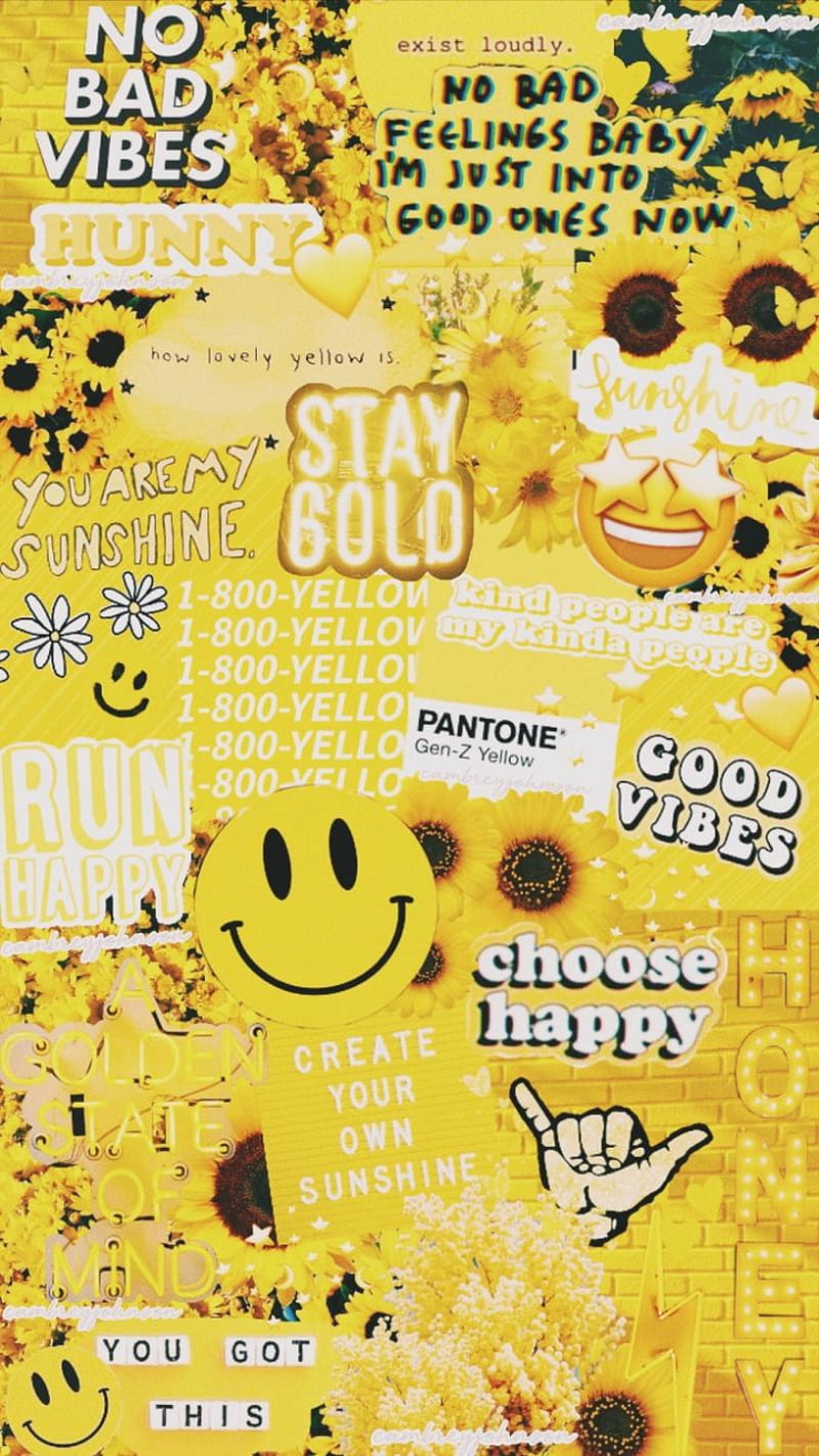 Vsco yellow, stickers, vsco, yellow, HD phone wallpaper | Peakpx