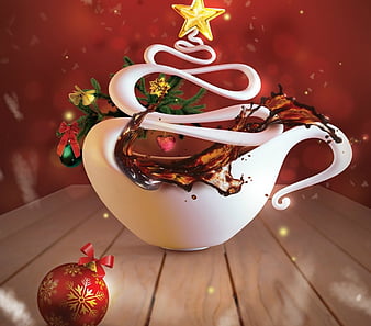 Christmas Coffee, Christmas, coffee, drinks, star, HD wallpaper | Peakpx