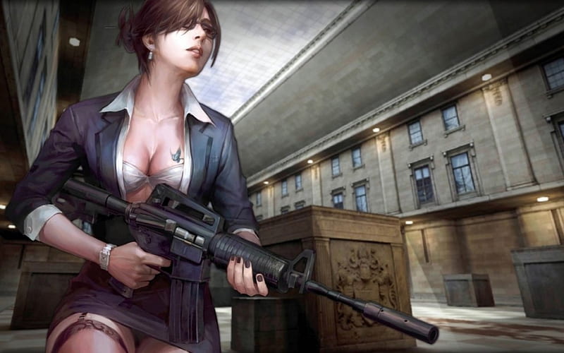 Counter Strike, Counter, game, female, strike, HD wallpaper