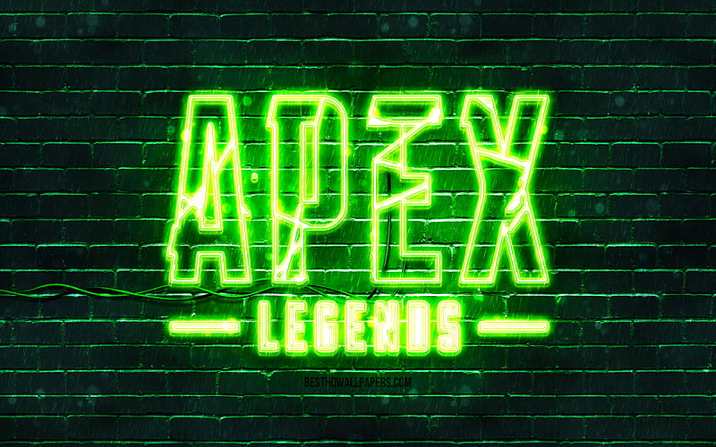 Apex Legends green emblem green brickwall, Apex Legends emblem, cars brands, Apex Legends neon emblem, Apex Legends, HD wallpaper