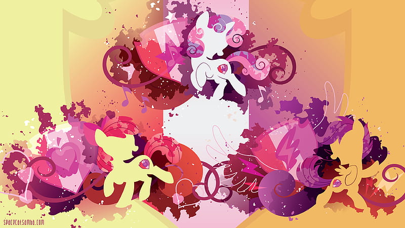 My Little Pony, My Little Pony: Friendship is Magic, Sweetie Belle , Apple Bloom , Scootaloo (My Little Pony) , Minimalist, HD wallpaper