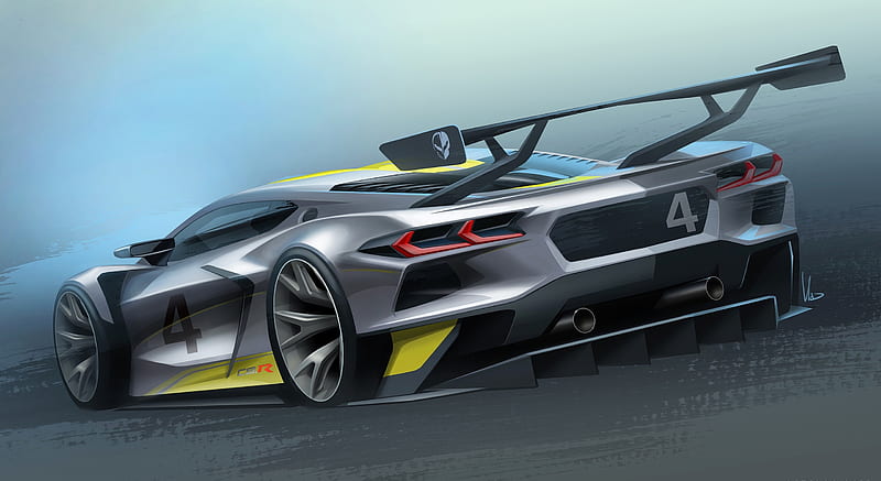 Chevrolet Corvette C8 R Design Sketch Car Hd Wallpaper Peakpx