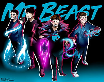 Download Mr Beast Dragon Logo Wallpaper