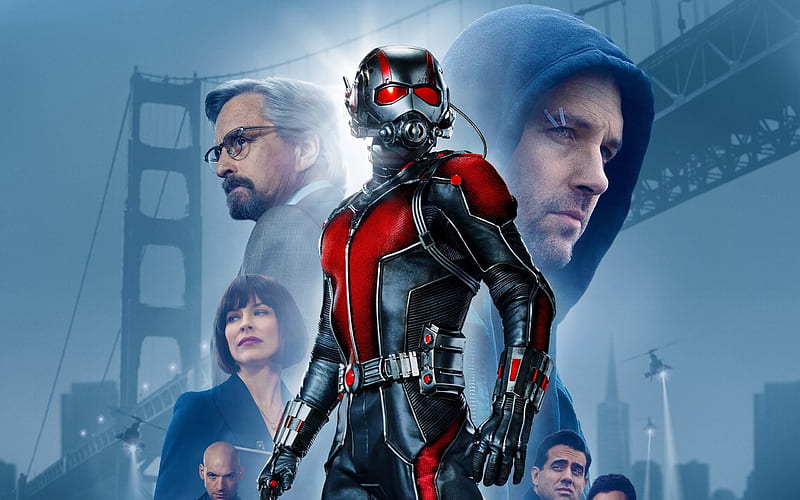 Ant-Man, Paul Rudd, Michael Douglas, Evangeline Lilly, Michael Pena, HD wallpaper