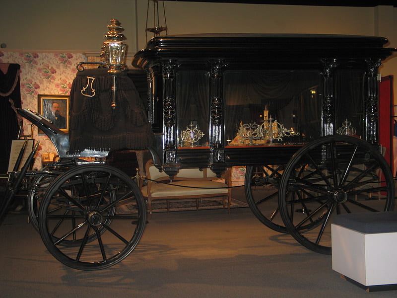 Hearse Carriage, hearse, funeral, horse carriage, HD wallpaper
