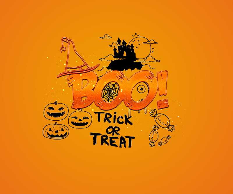 Happy Halloween, event, halloween, orange, trick or treat, HD wallpaper ...