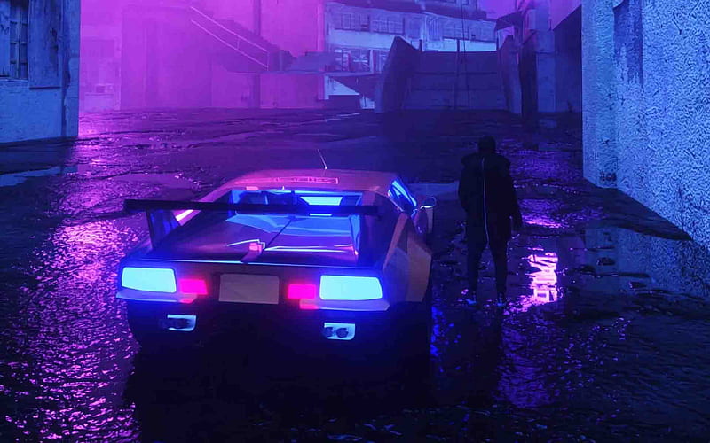 Neon technology. stores, , Cool cars, HD wallpaper Neon technology. stores, , Cool cars, HD wallpaper