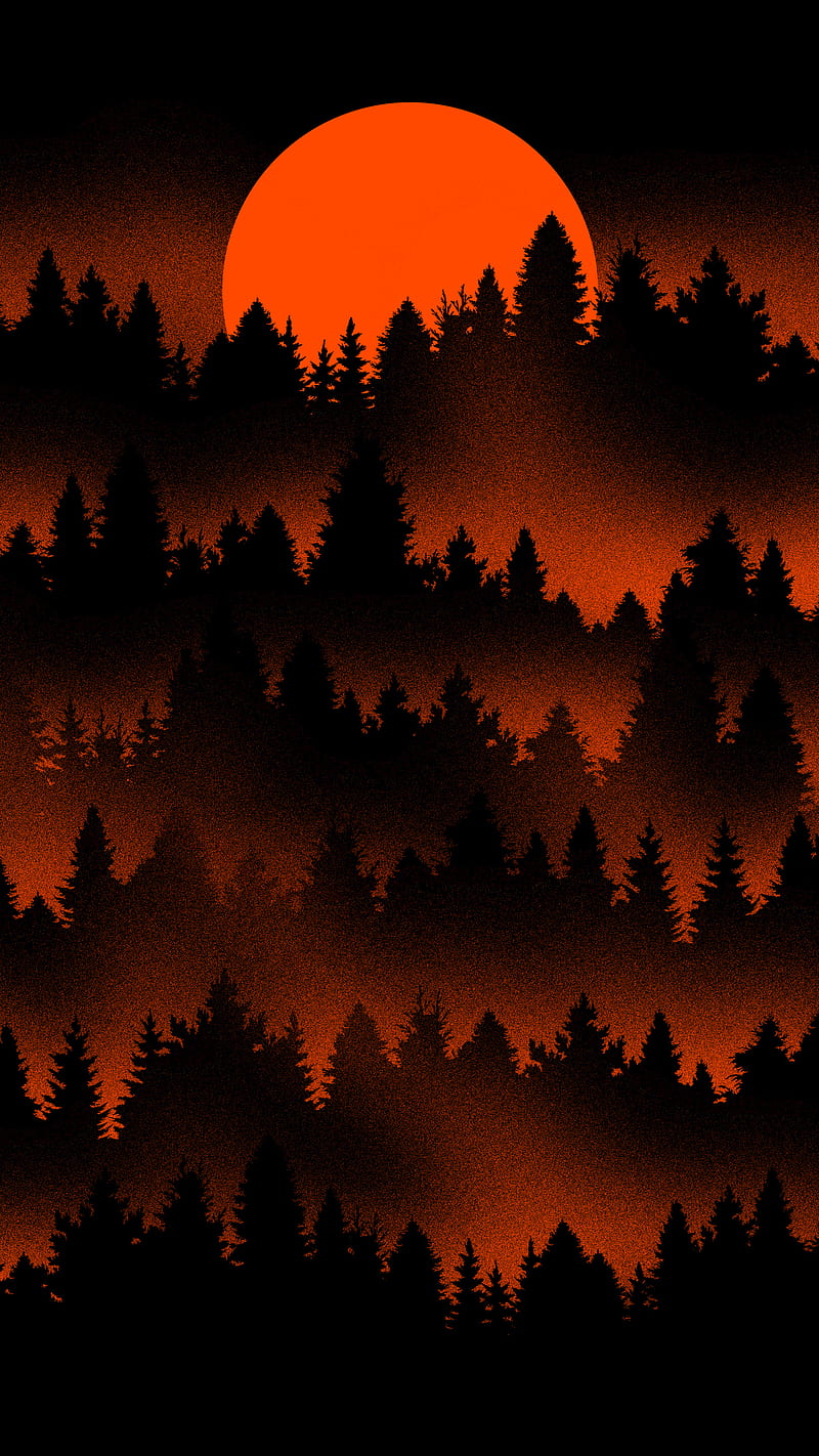 Artwork digital art landscape minimalism Orange Orange Background HD  wallpaper  Wallpaperbetter