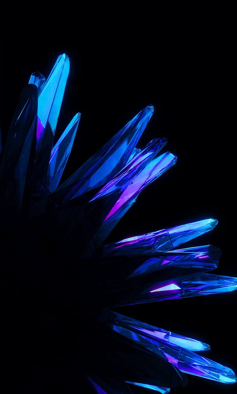 Purple Blue Amoled, black, crystal, flashy, neon, pure, HD phone wallpaper