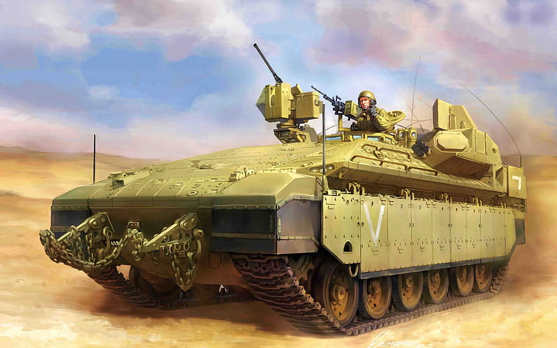 Namer, Israeli armoured personnel carrier, IDF, IFV, Israel Defense Forces, Israeli combat vehicles, HD wallpaper