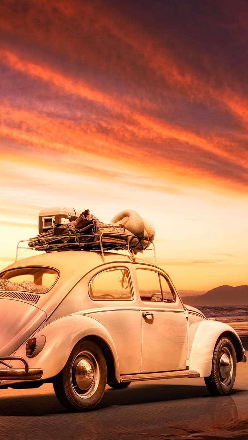 Beetle, auto, car, german, sky, vw, HD phone wallpaper | Peakpx