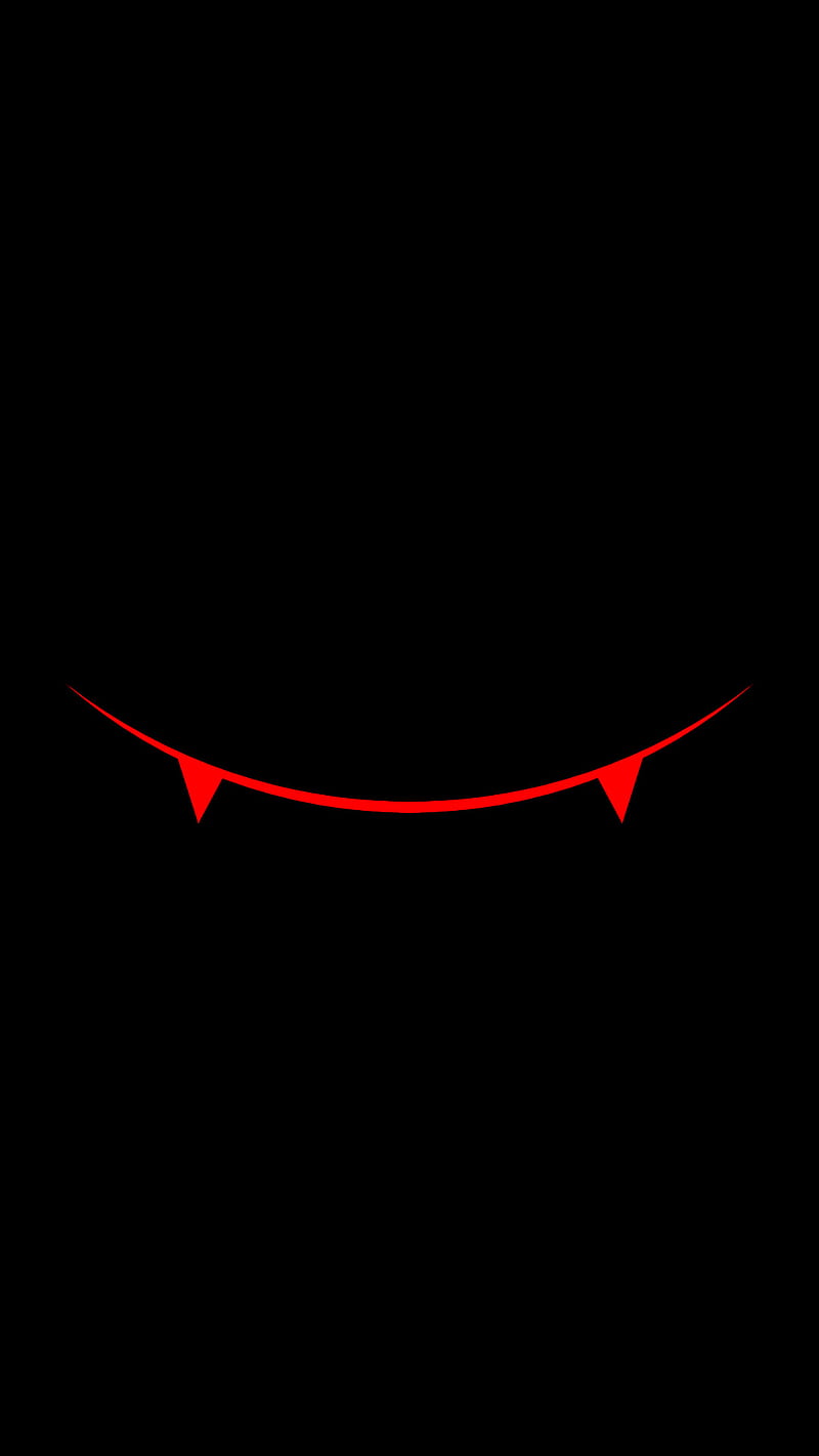 black devil smile