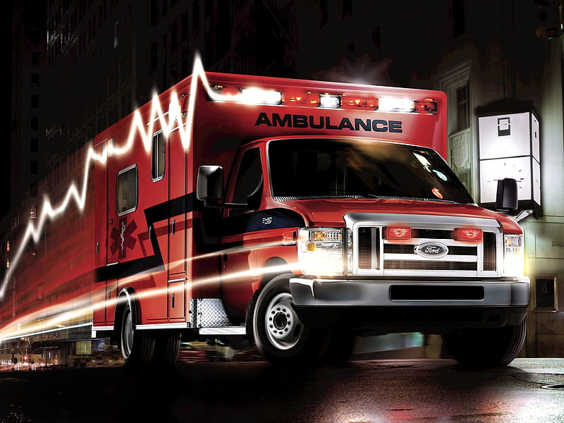 ford e450 super duty ambulance truck, duty, super, ford, ambulance, truck, HD wallpaper