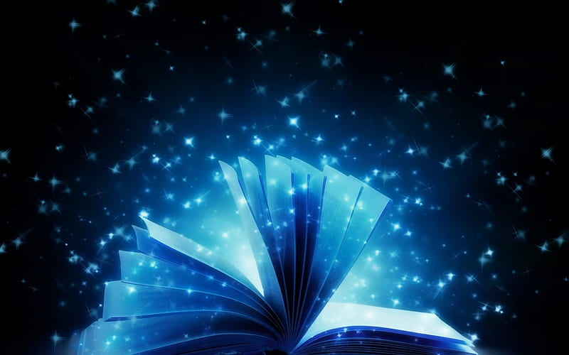 The Book of Spells, book, art, fantasy, magic, HD wallpaper