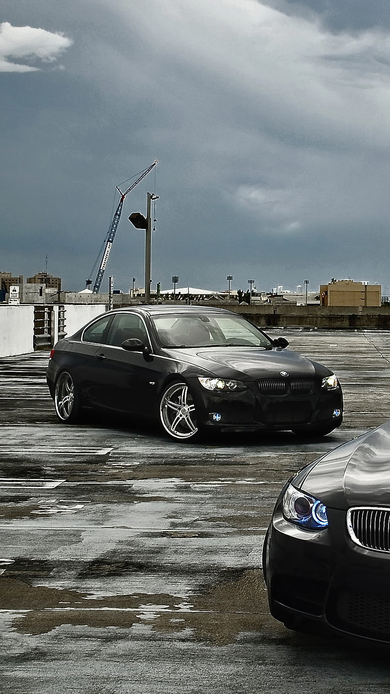 BMW 335i Coupe, 360 forged, black, car, e92, tuning, vehicle, HD phone wallpaper