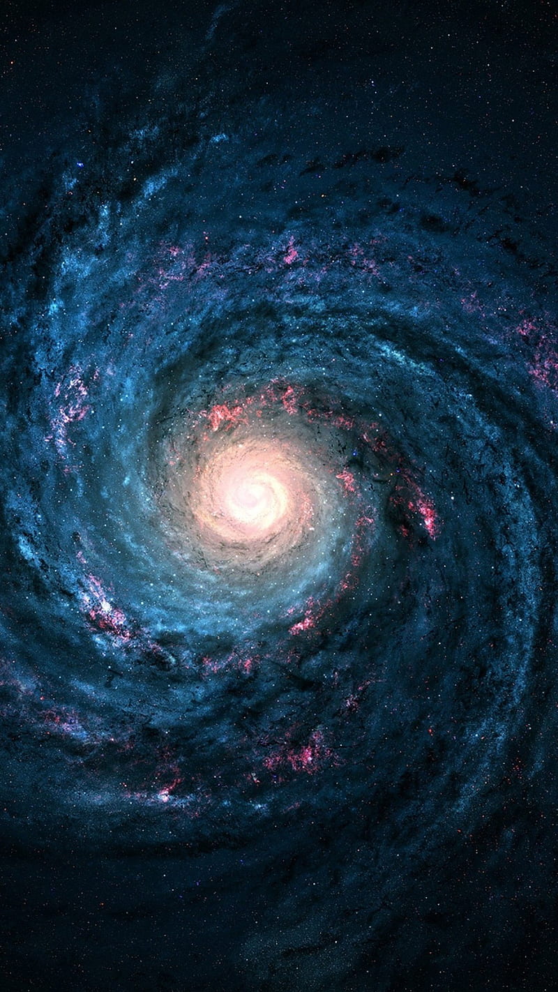Spiral galaxy, space, digital universe, HD phone wallpaper