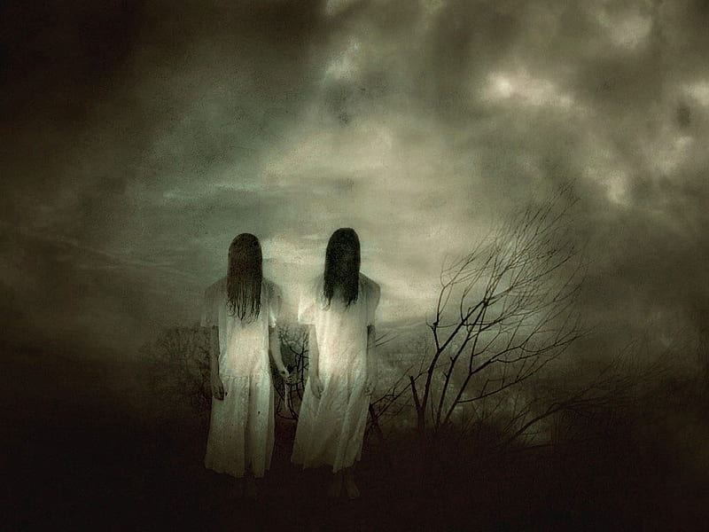 Twin ghost girls, fear, scary, twin, ghost, HD wallpaper | Peakpx