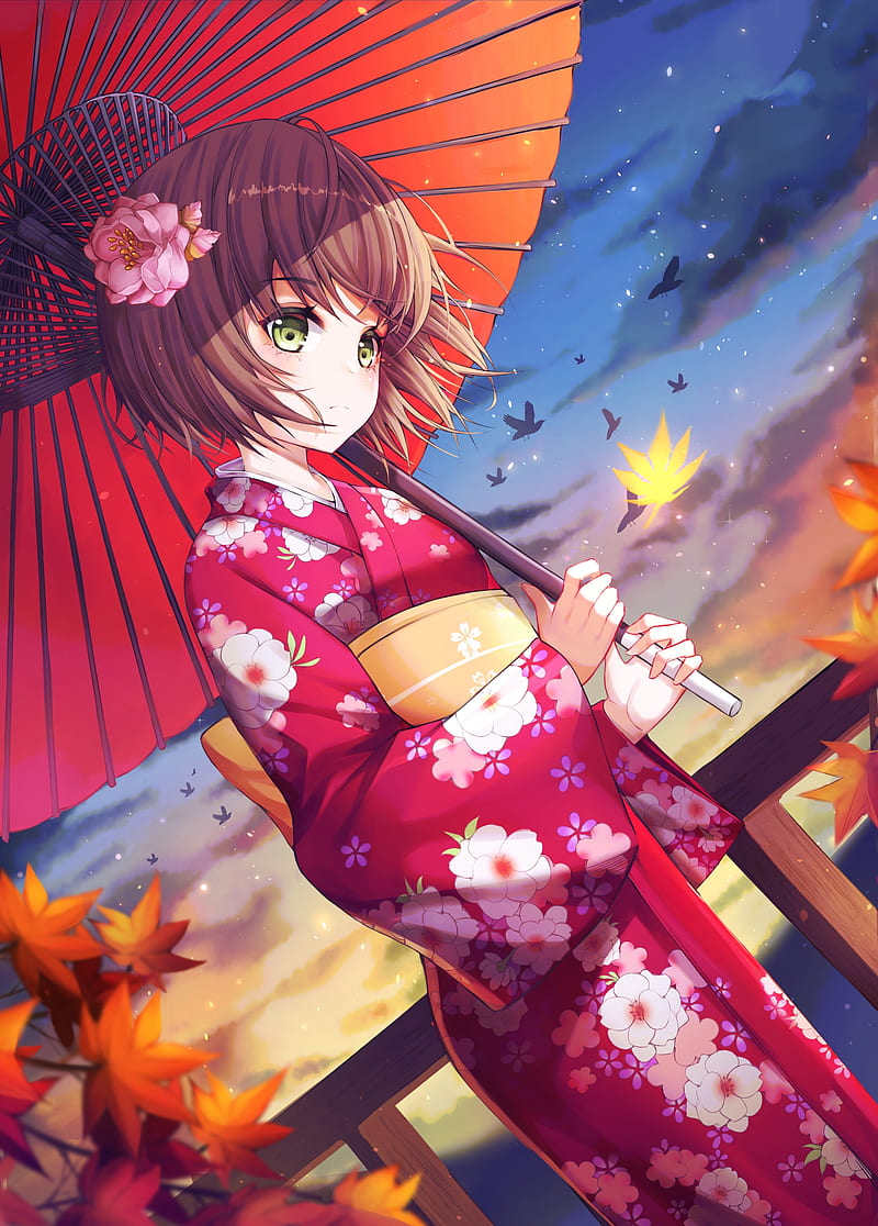 Xả ảnh anime  Anime girl kimono3  Wattpad