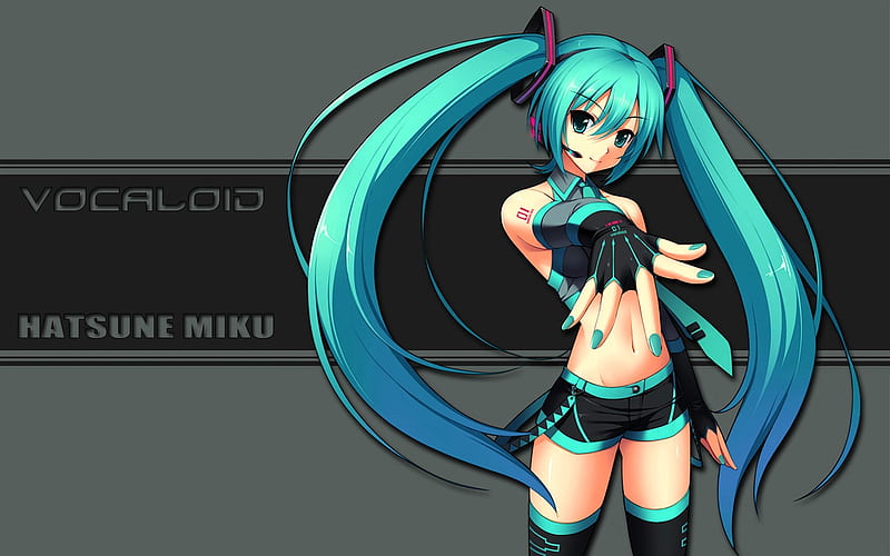 Miku Hatsune, cute, vocaloid, hatsune, girl, anime, miku, HD wallpaper Miku Hatsune, cute, vocaloid, hatsune, girl, anime, miku, HD wallpaper