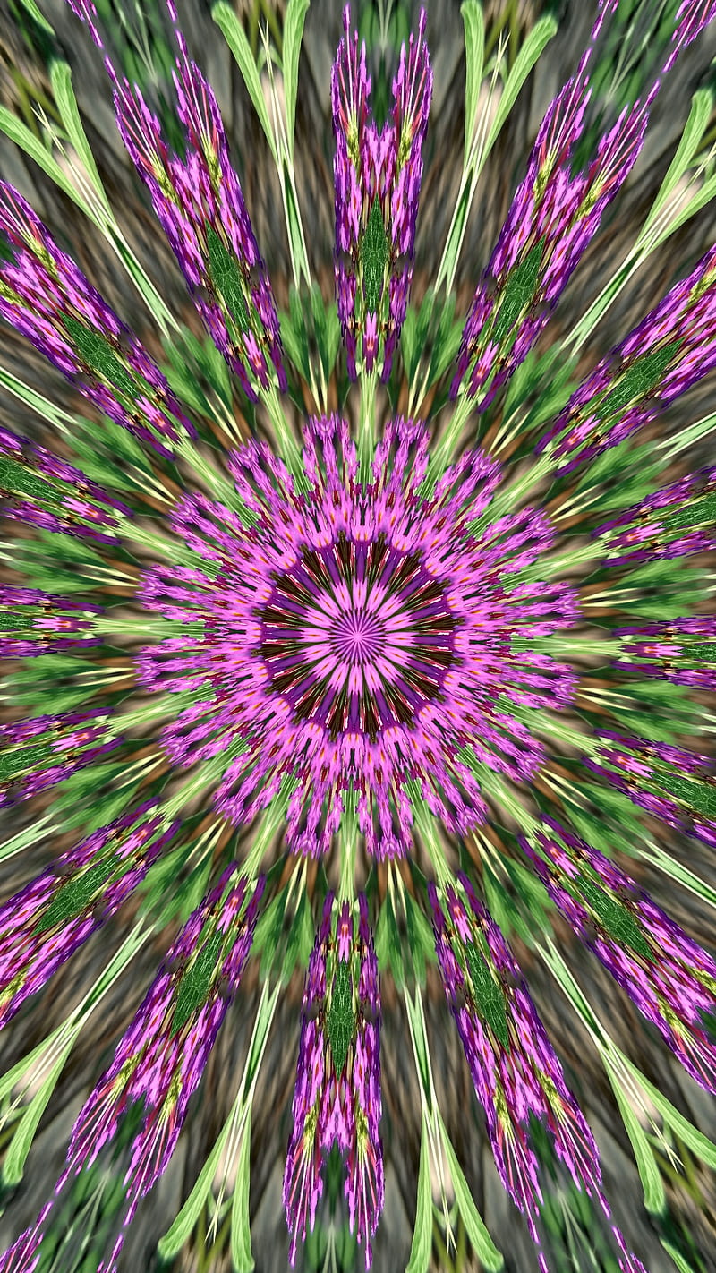 Purpleandgreenscream, abstraction, desenho, green, kaleidescope, new, pur, purple, violet, HD phone wallpaper